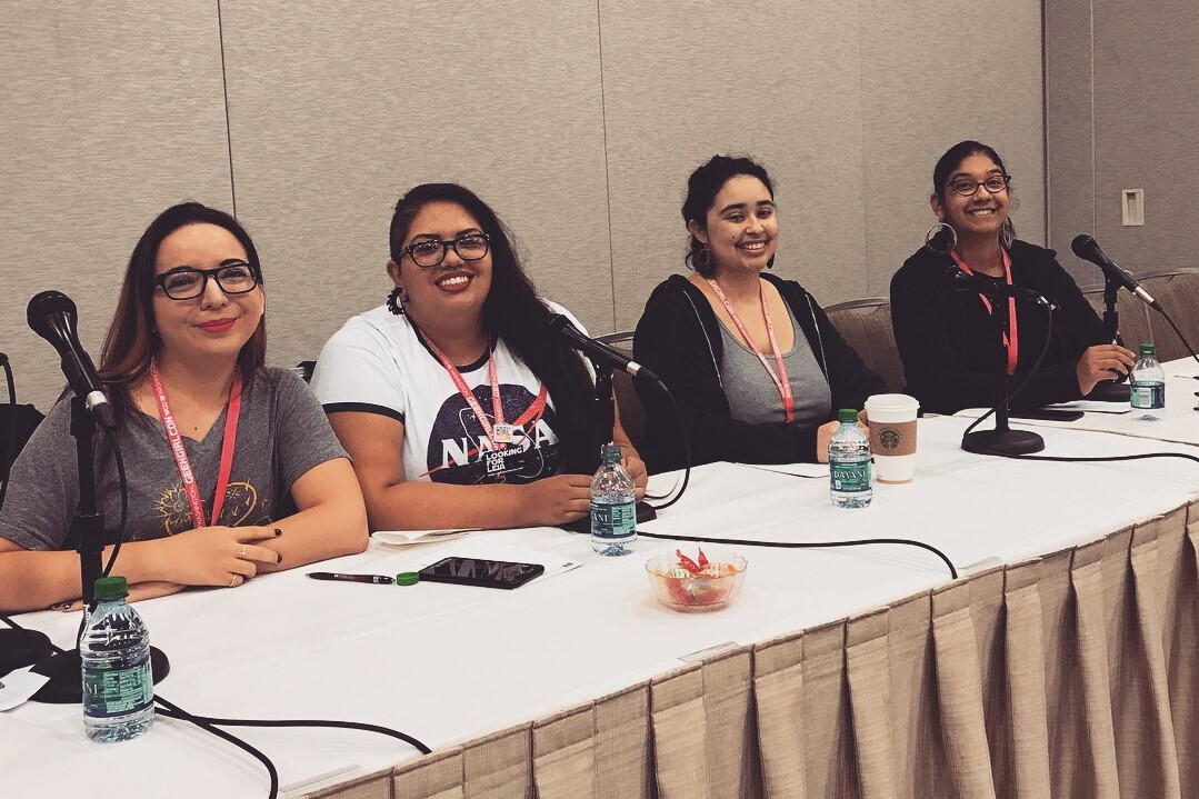 Photo of the ¿Cómo Se Dice Nerd? panelists at GeekGirlCon 2017